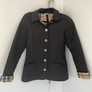 Burberry Black Quilted Jacket Size S/M
